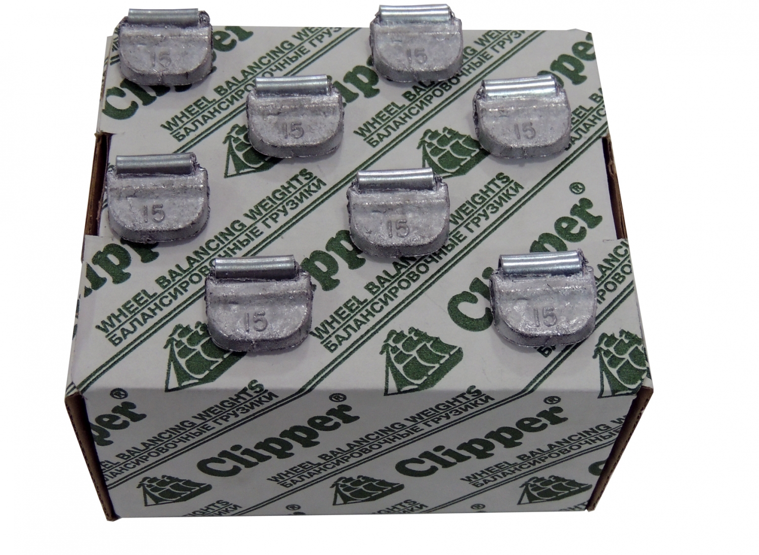 Грузики балансировочные для стальных дисков 15 г, 100 шт. CLIPPER 0215