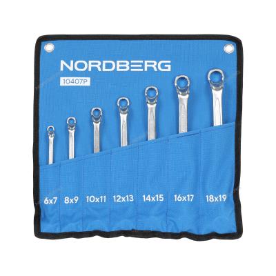 Набор ключей накидных 7 шт, планшет тетрон NORDBERG 10407P